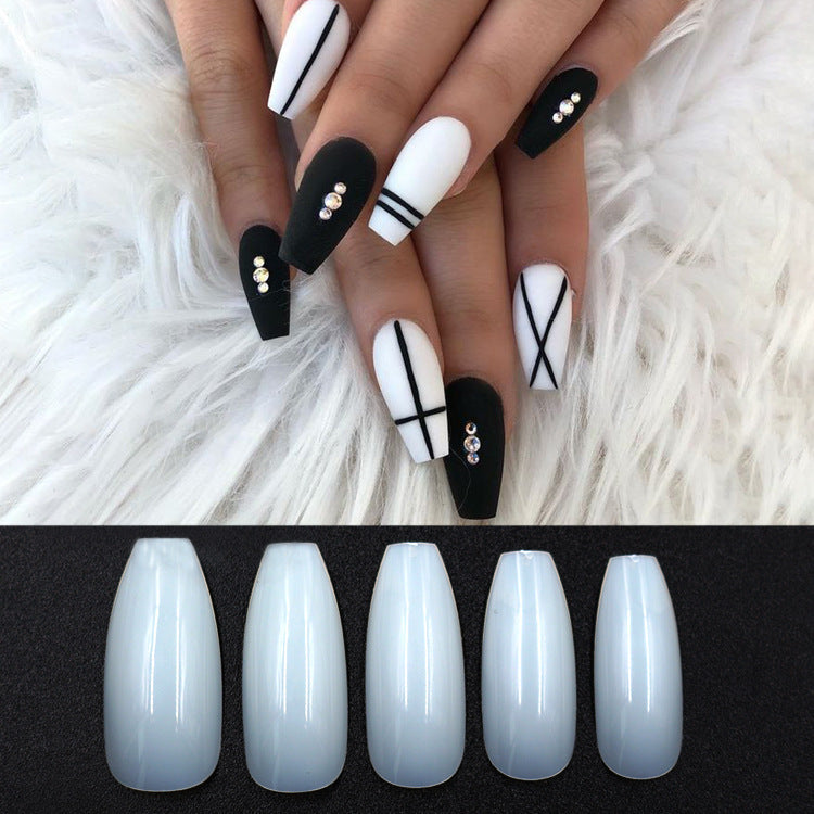 500 Transparent Natural Fake Nails – Full Cover Nail Tips